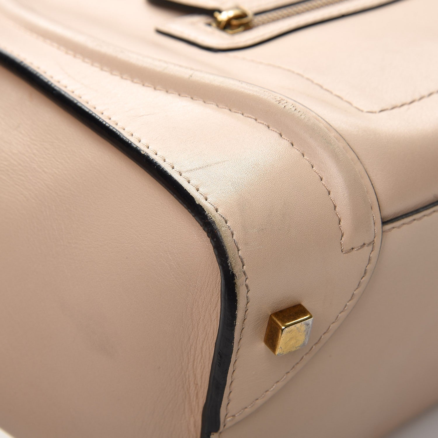 Celine Satin Calfskin Mini Bi-Color Luggage Powder Black 9 of 13