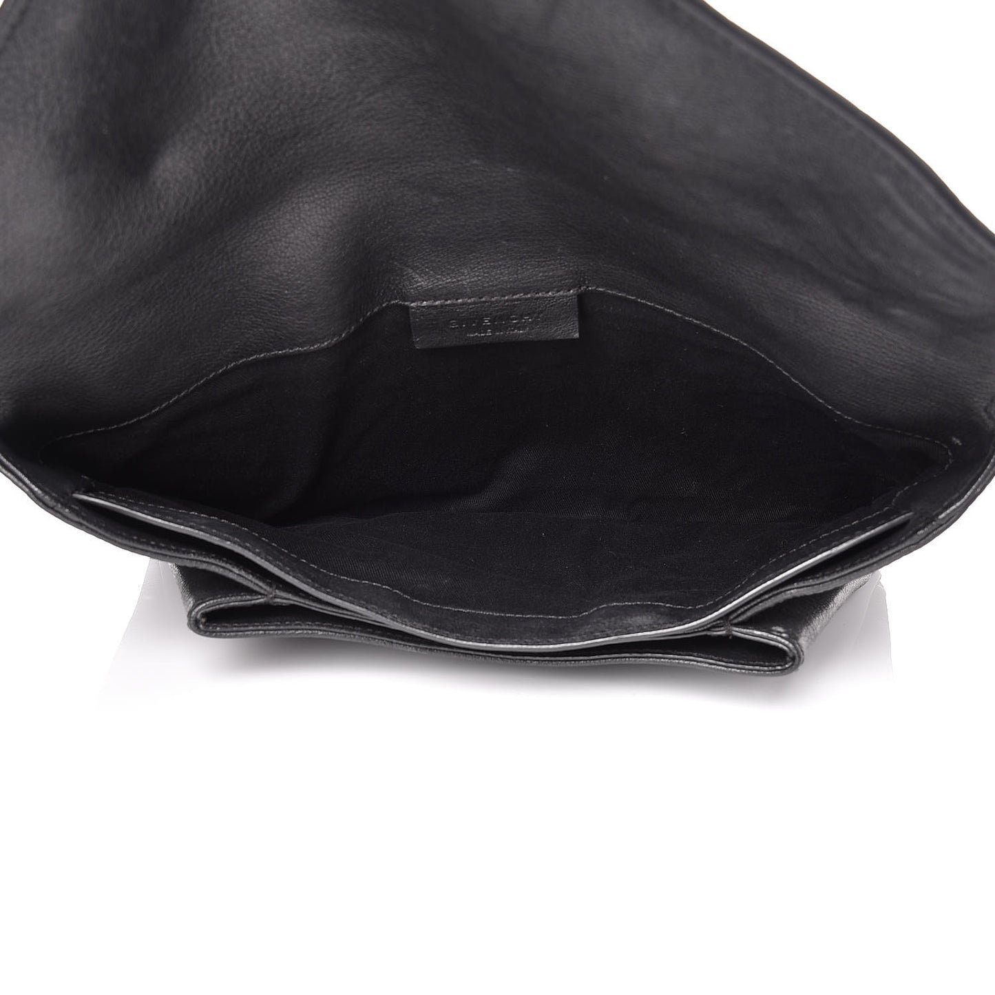 Sugar Goatskin Medium Antigona Envelope Clutch Black
