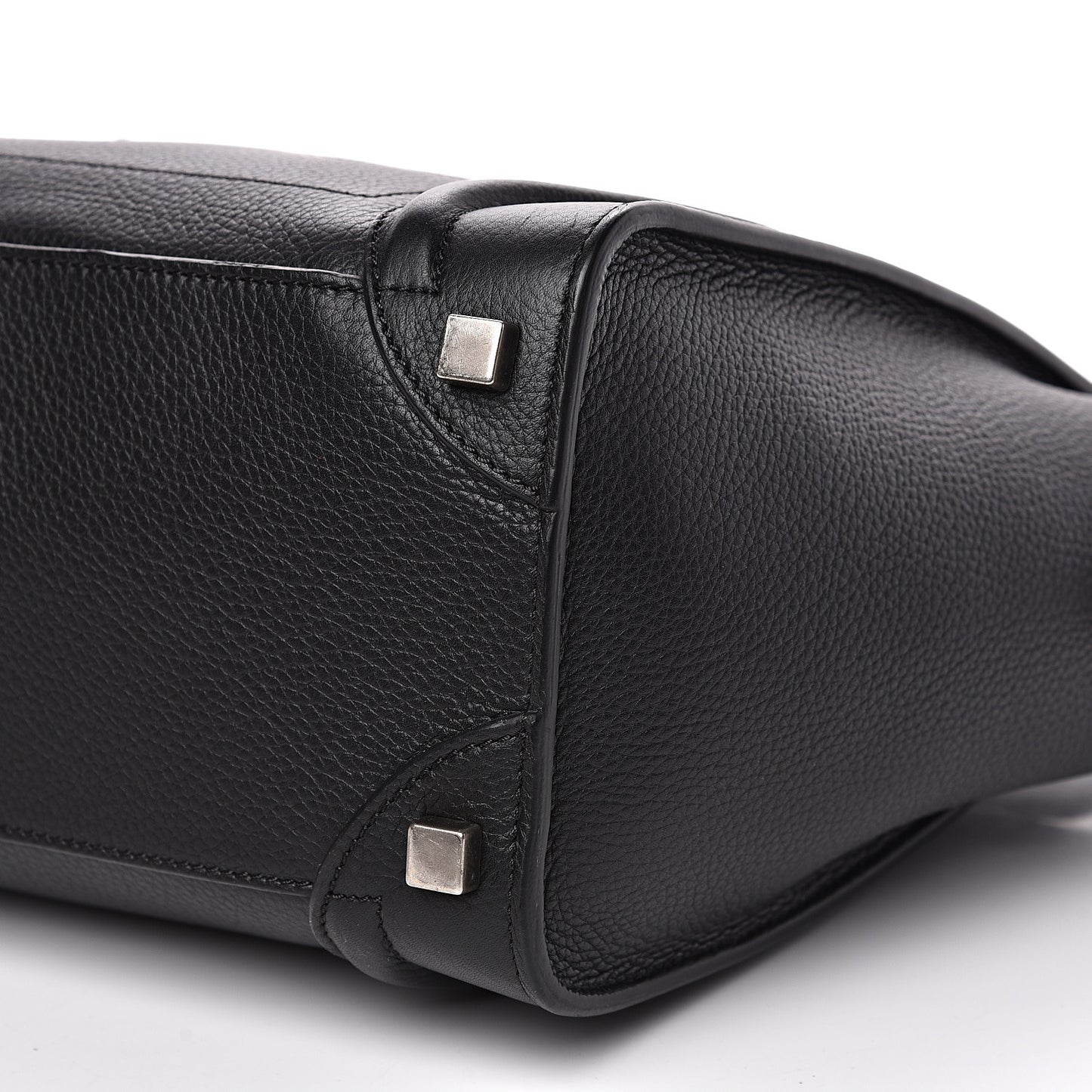 Drummed Calfskin Micro Luggage Black