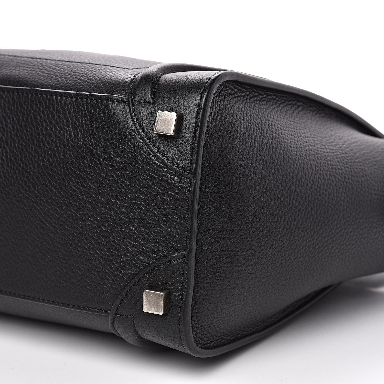 Celine Drummed Calfskin Micro Luggage Black 8 of 10