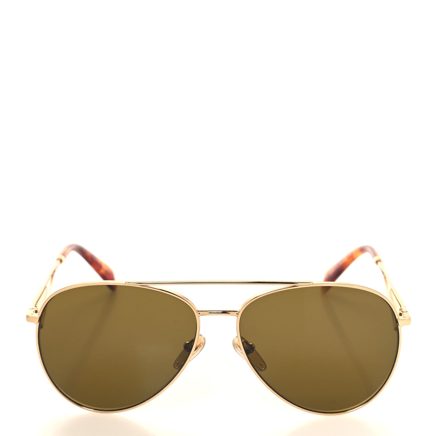 Prada Aviator Sunglasses SPR 73Z Gold Tortoise 2 of 7