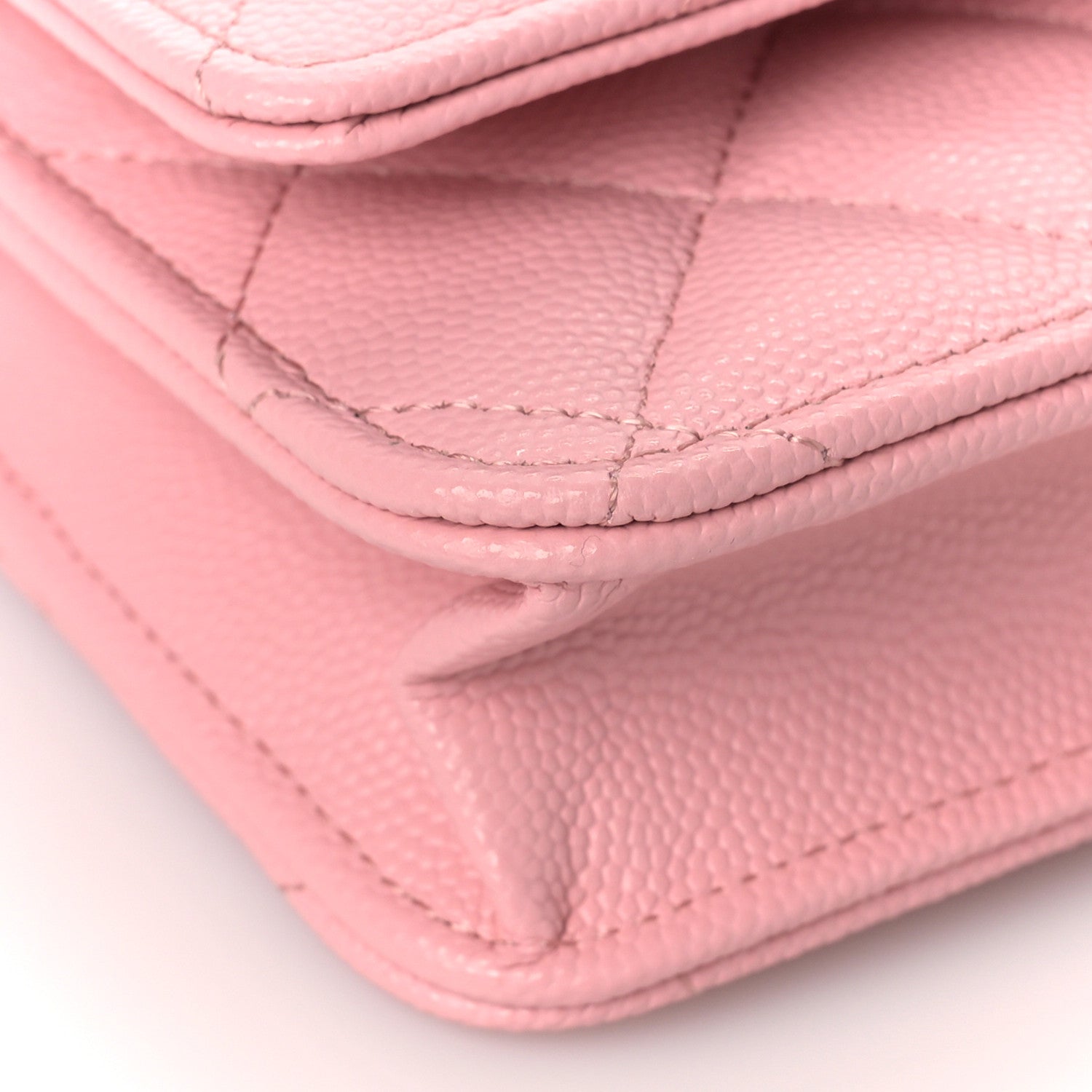 Chanel Caviar Quilted Wallet on Chain WOC Light Pink 7 of 9