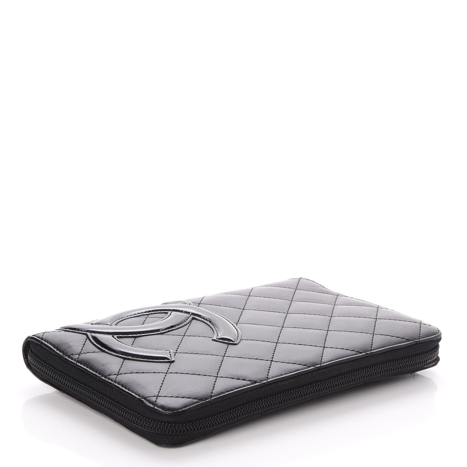 Chanel Calfskin Cambon Zip Around Organizer Wallet Black 4 of 9