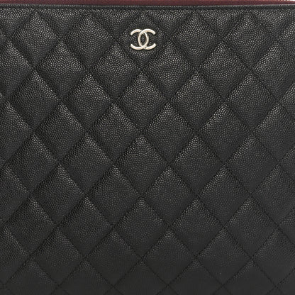 Chanel Caviar Quilted Medium Cosmetic Case Black 8 of 10