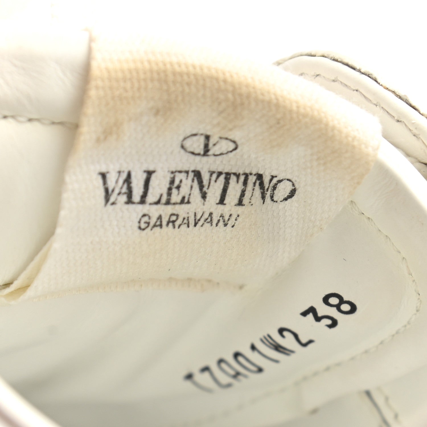 Valentino Garavani Calfskin Rockstud Untitled Open Sneakers 38 White 8 of 13
