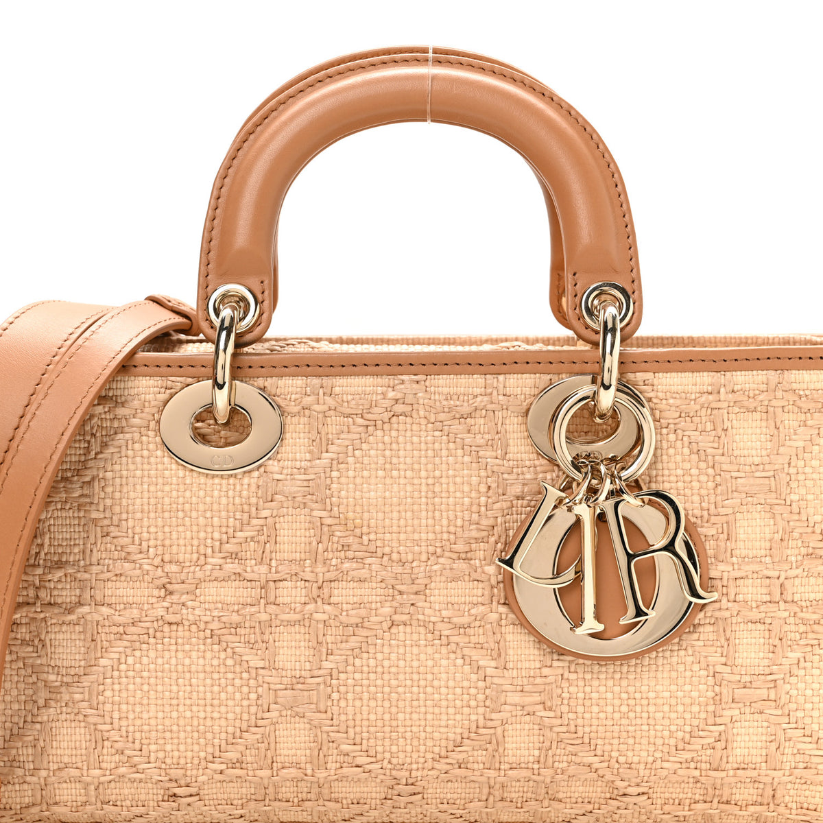 Christian Dior Raffia Macro Cannage Lady D-Joy Natural 8 of 10