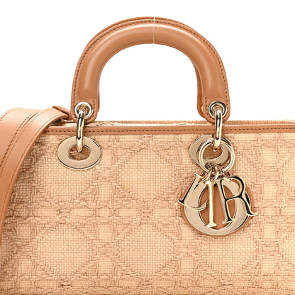 Christian Dior Raffia Macro Cannage Lady D-Joy Natural 8 of 10