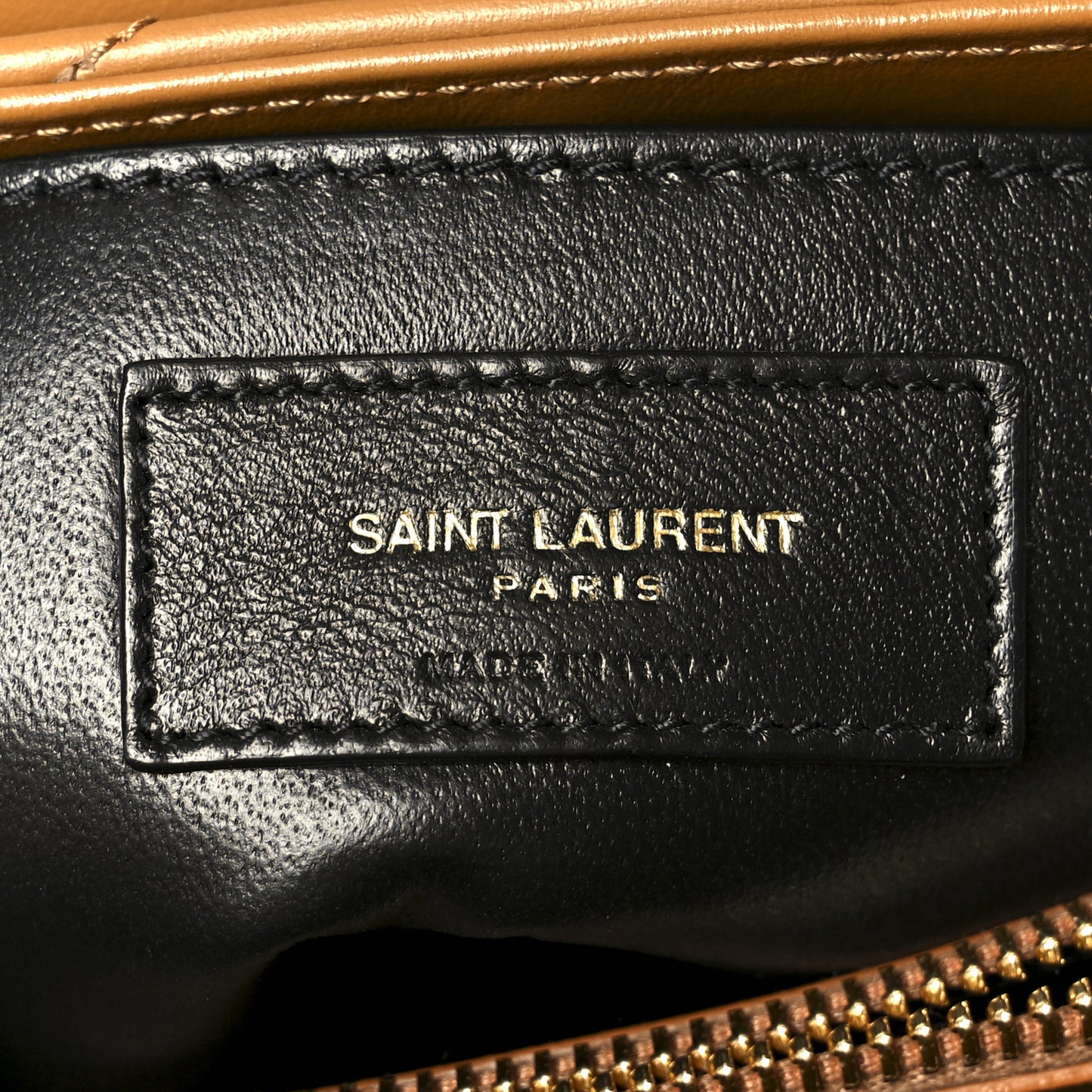 Calfskin Y Quilted Monogram Small Loulou Chain Satchel Dark Natural