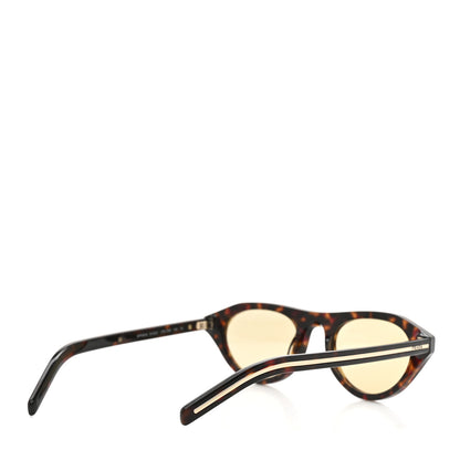 Prada Acetate Iconic Metal Plaque Sunglasses SPR B15 Chamomile 8 of 14