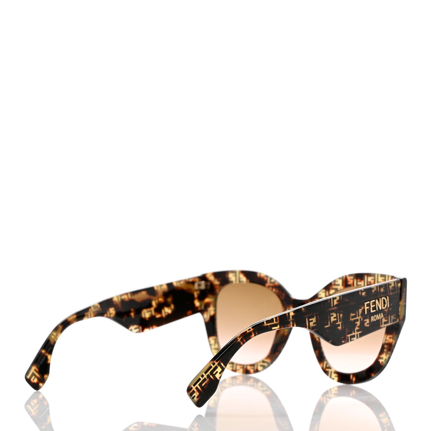 Fendi Acetate Fendi Roma Cat Eye Sunglasses FF 0435/S Havana 4 of 7