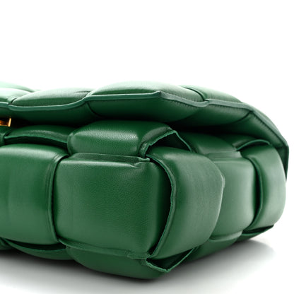 Bottega Veneta Lambskin Maxi Intreccio Padded Chain Cassette Crossbody Bag Racing Green 10 of 11