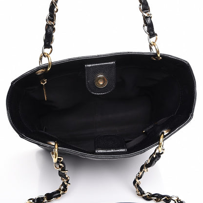 Chanel Caviar Quilted Petit Shopping Tote PST Black 5 of 8
