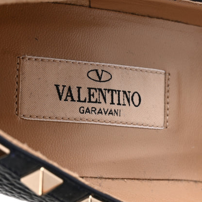 Valentino Garavani Pebbled Calfskin Rockstud 85mm Pumps 36 Marine 9 of 10