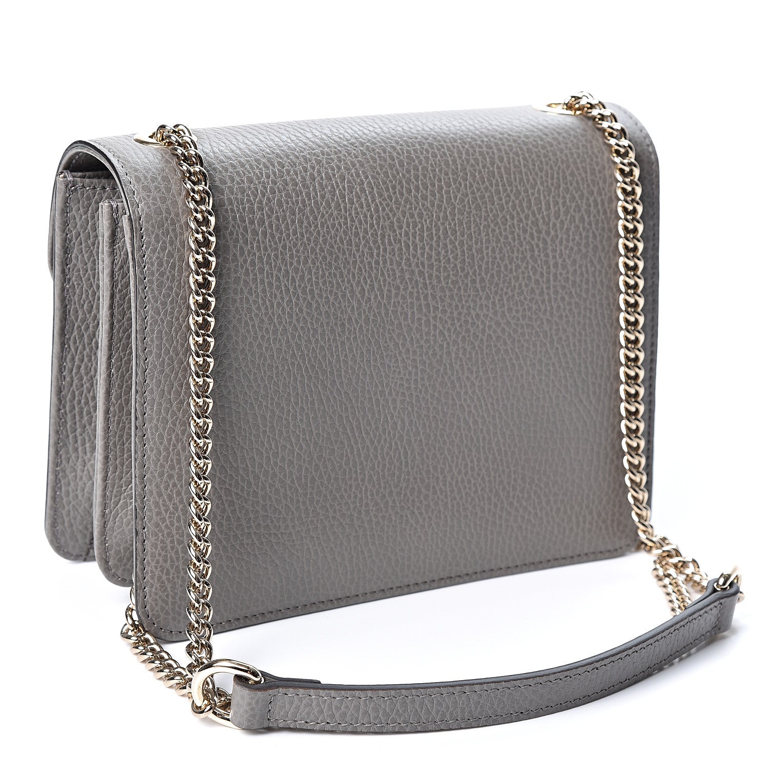 Gucci Dollar Calfskin Small Interlocking G Shoulder Bag Loess 2 of 9