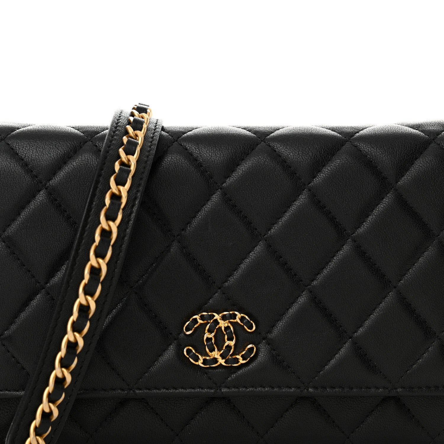 Chanel Lambskin Quilted Infinity Wallet On Chain WOC Black 9 of 14
