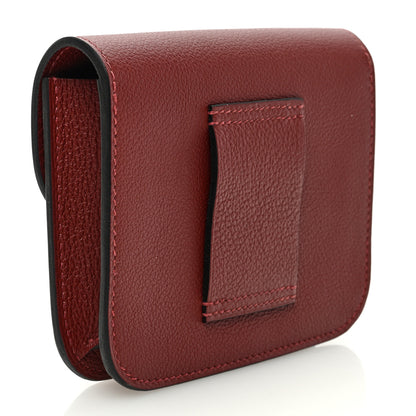 Hermes Evercolor Bi-Color Constance Slim Wallet Rouge H Rose Azalee 4 of 9