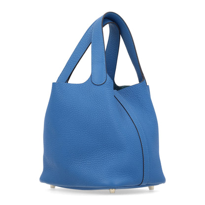 Hermes Taurillon Clemence Picotin Lock 18 PM Bleu Frida 3 of 10