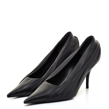 Balenciaga Lambskin Knife Pointed Pumps 36.5 Black 3 of 8
