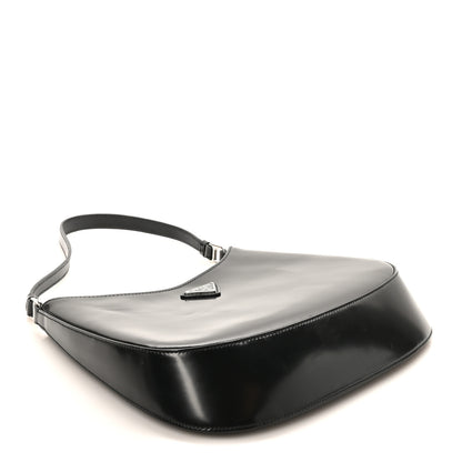 Prada Spazzolato Cleo Shoulder Bag Black 4 of 9