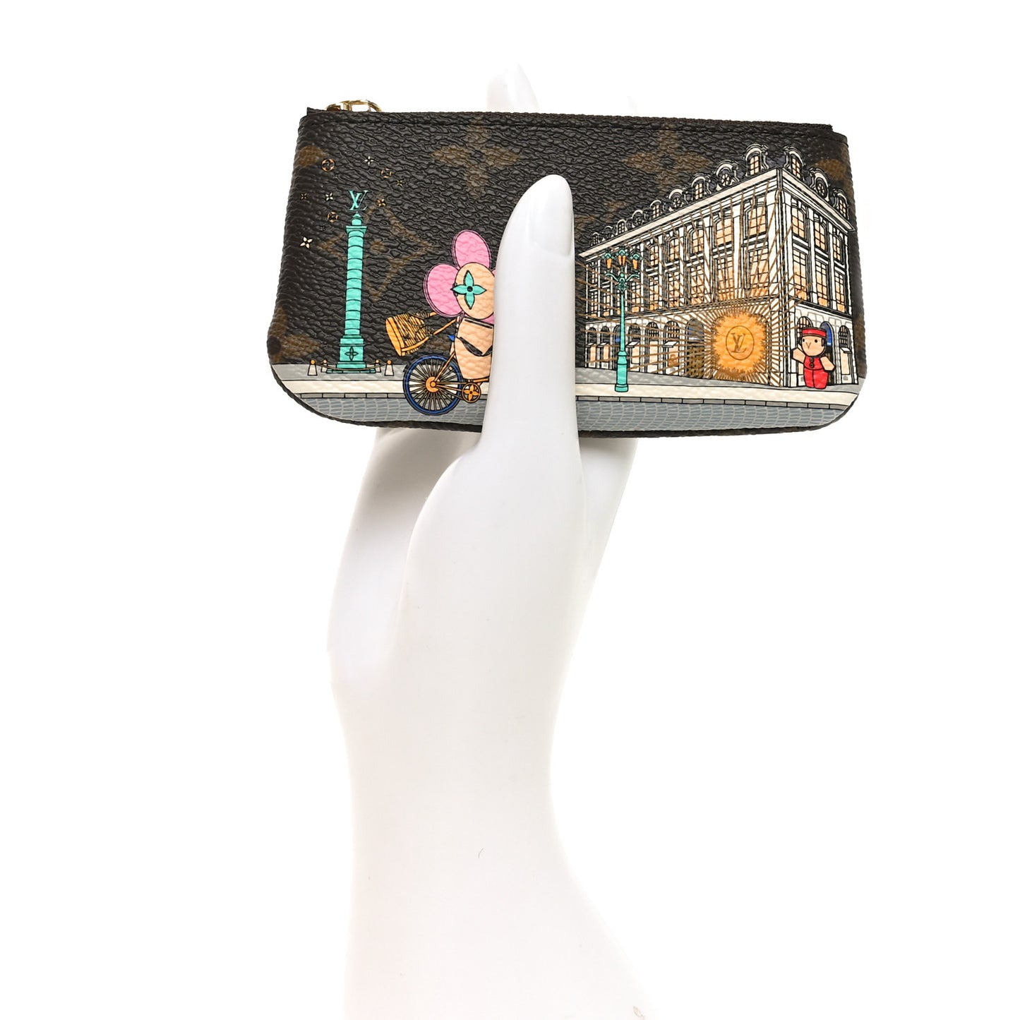Monogram 2022 Christmas Animation Paris Key Pouch Pink