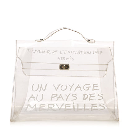 Hermes Vinyl Souvenir De L'Exposition Kelly Transparent 1 of 12