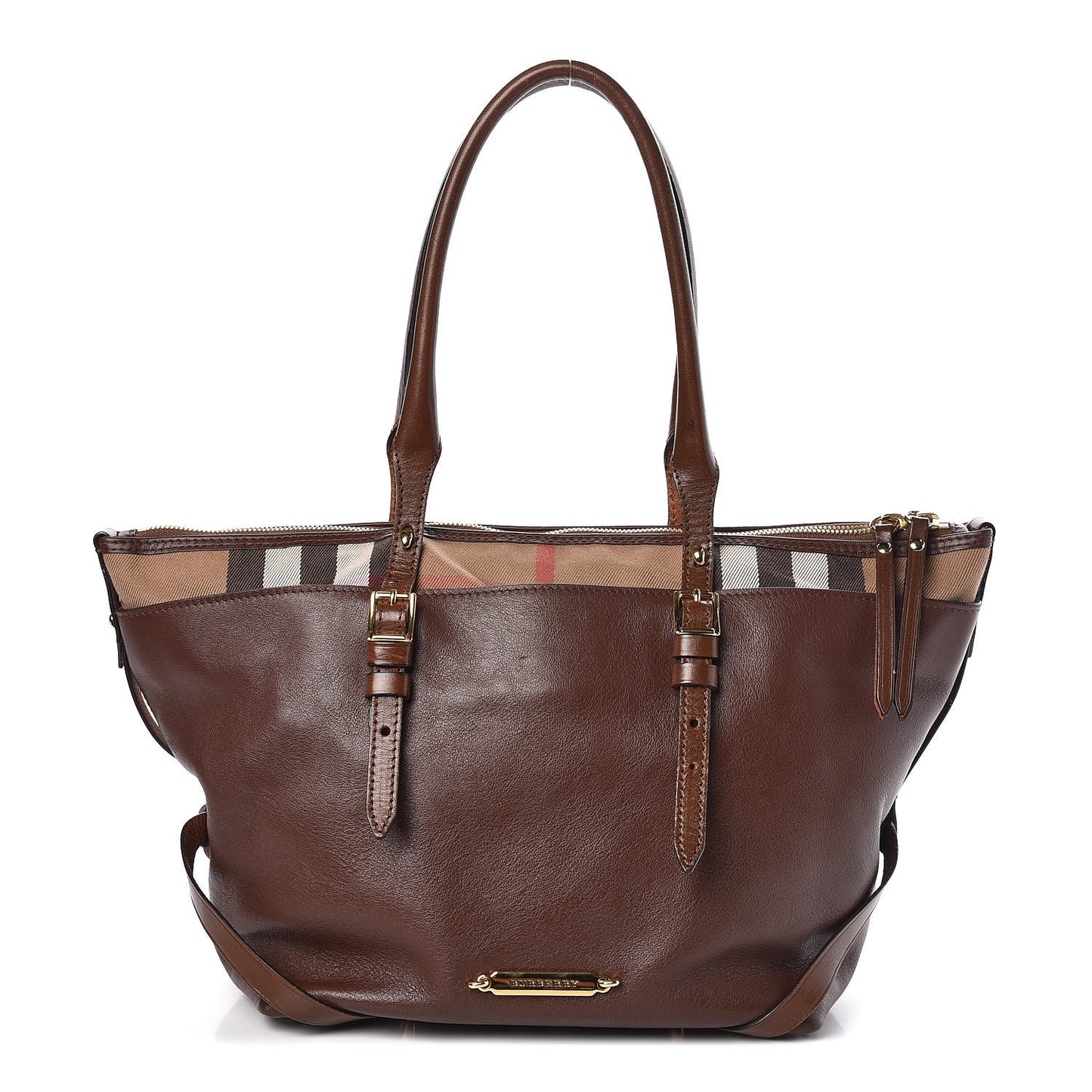 Calfskin House Check Small Salisbury Tote Brown