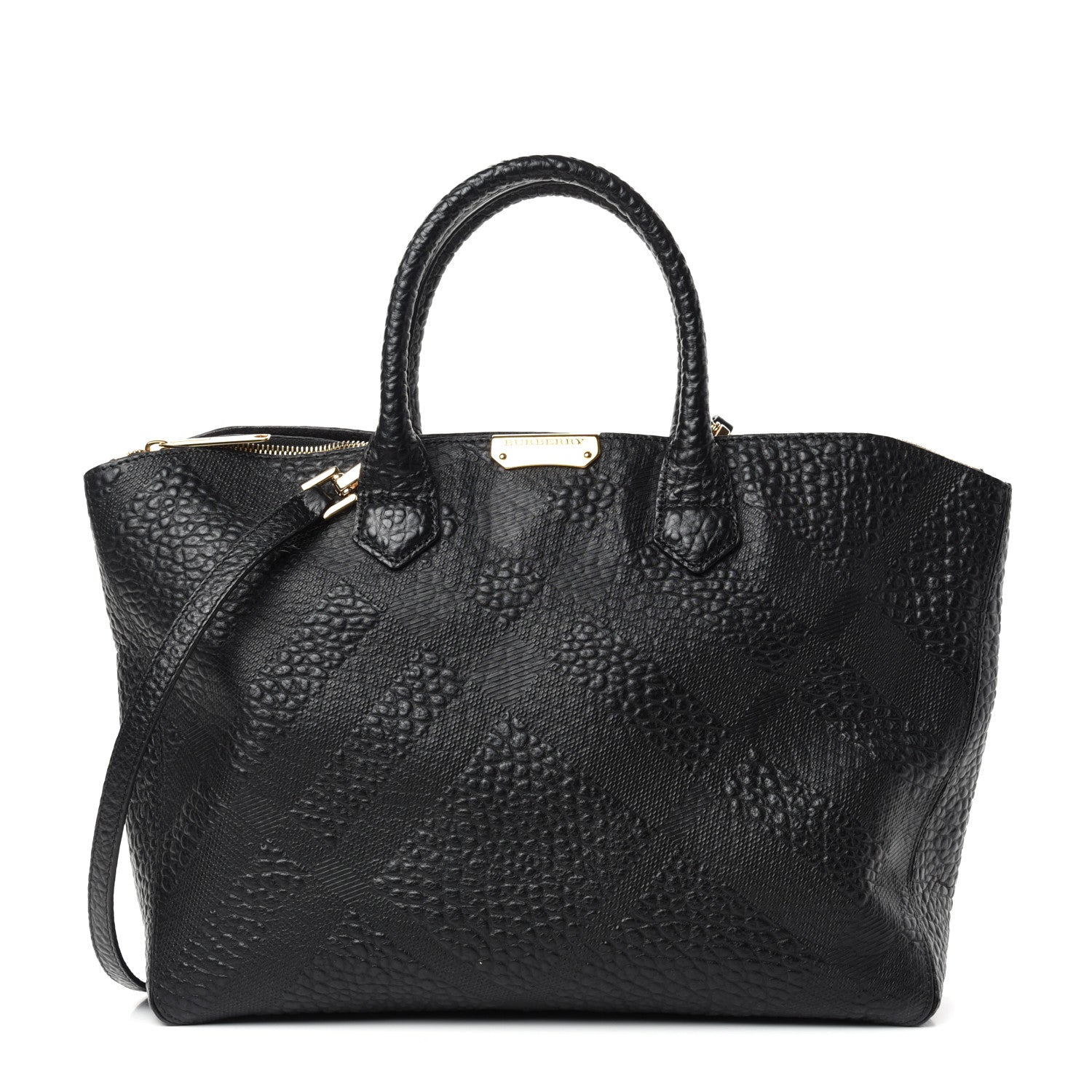 Burberry Heritage Grain Medium Dewsbury Tote Black 1 of 9