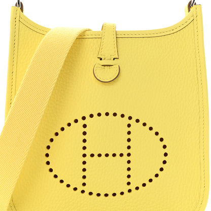 Hermes Taurillon Clemence Evelyne TPM Limoncello 8 of 11