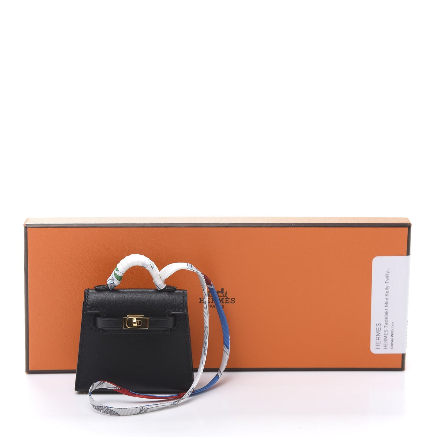 Tadelakt Mini Kelly Twilly Bag Charm Black