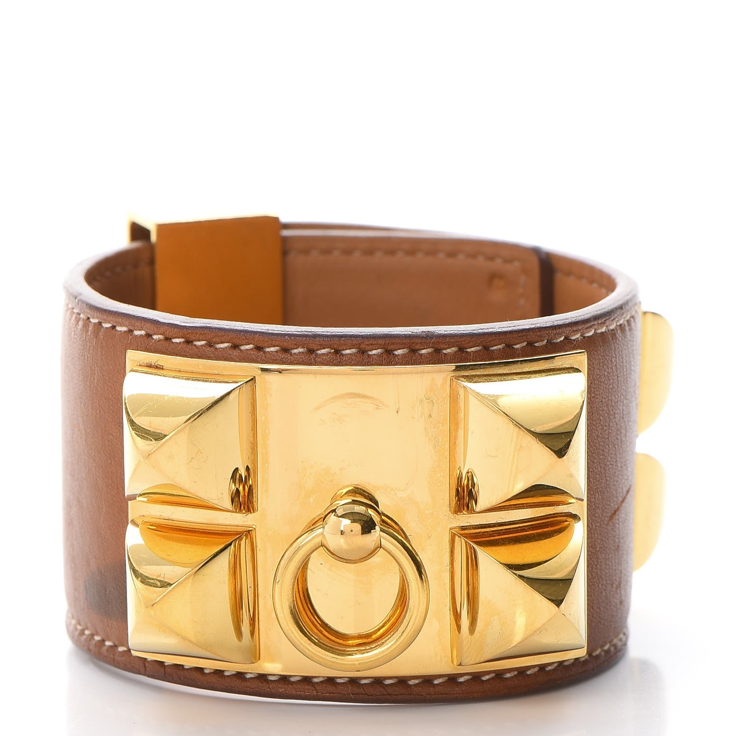 Hermes Barenia Collier de Chien CDC Bracelet S Fauve 3 of 12