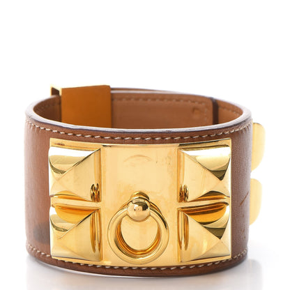 Hermes Barenia Collier de Chien CDC Bracelet S Fauve 3 of 12
