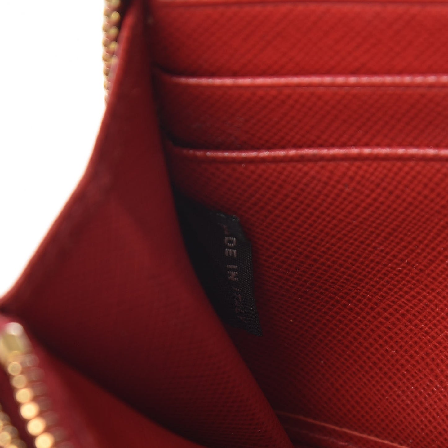 Saffiano Colour Zip Around Wallet Black Peonia