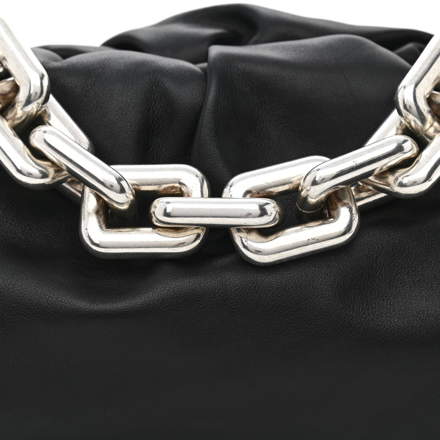 Bottega Veneta Calfskin The Pouch Chain Black 8 of 10