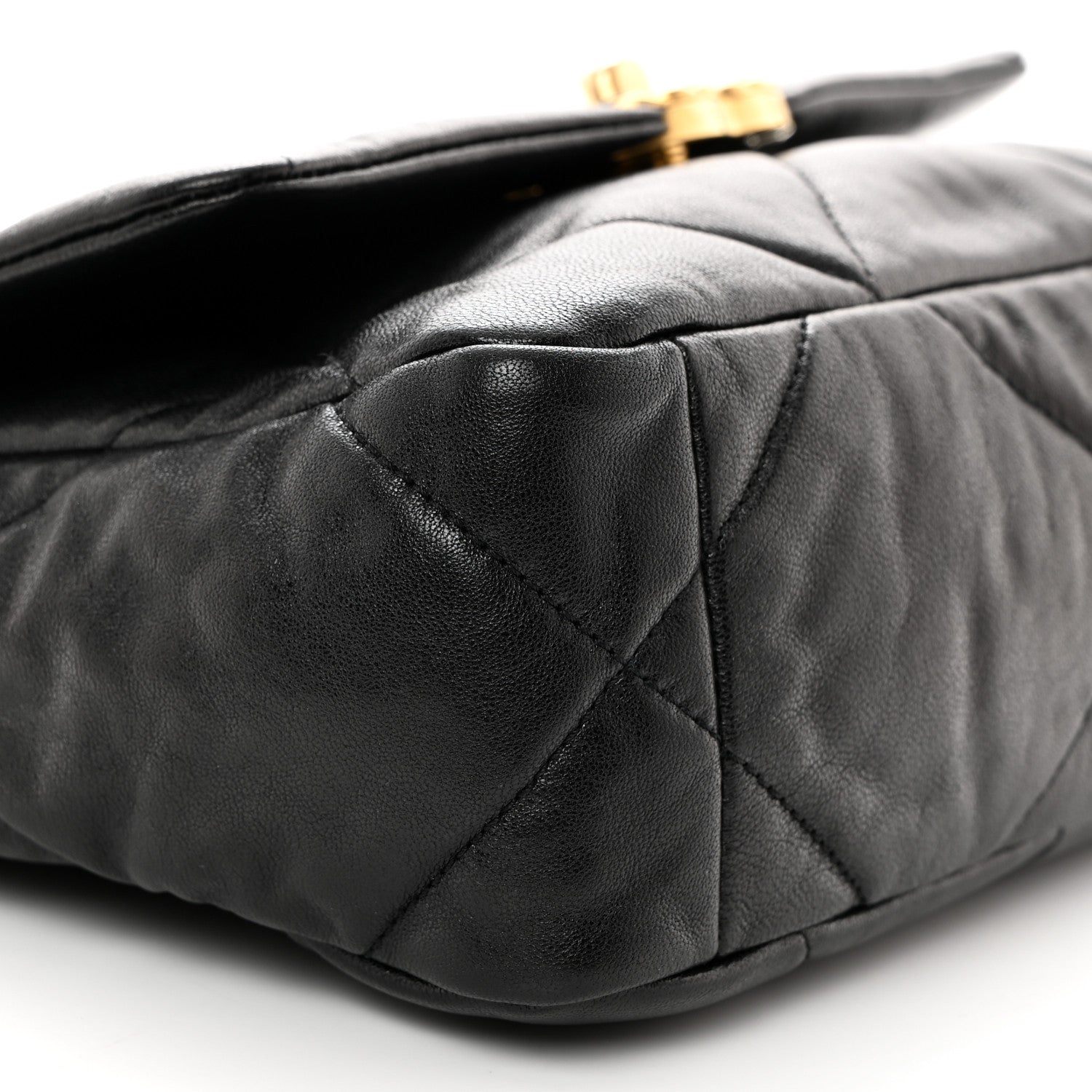 Chanel Goatskin Quilted Medium Chanel 19 Flap Black 9 of 10