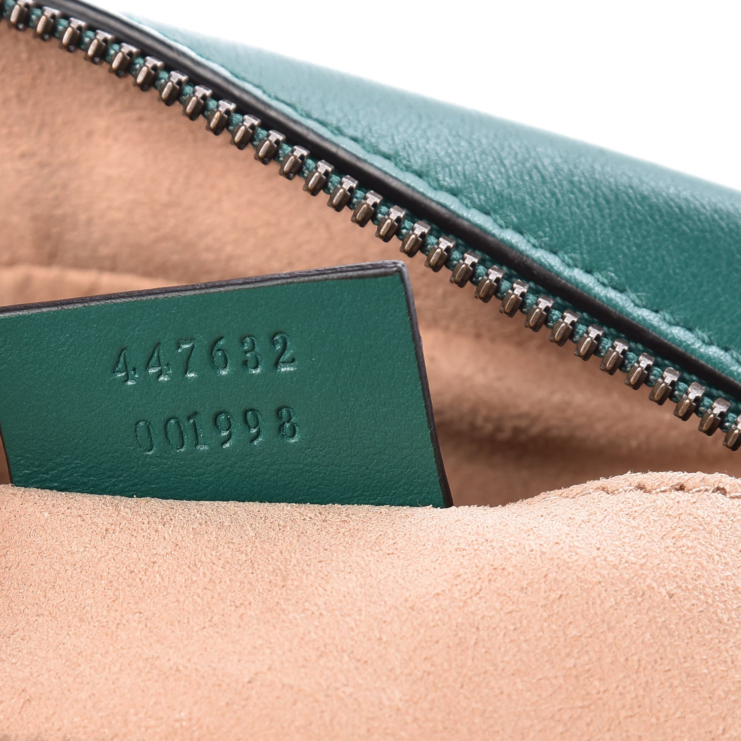 Gucci Calfskin Matelasse Small GG Marmont Chain Shoulder Bag Emerald Green 7 of 9