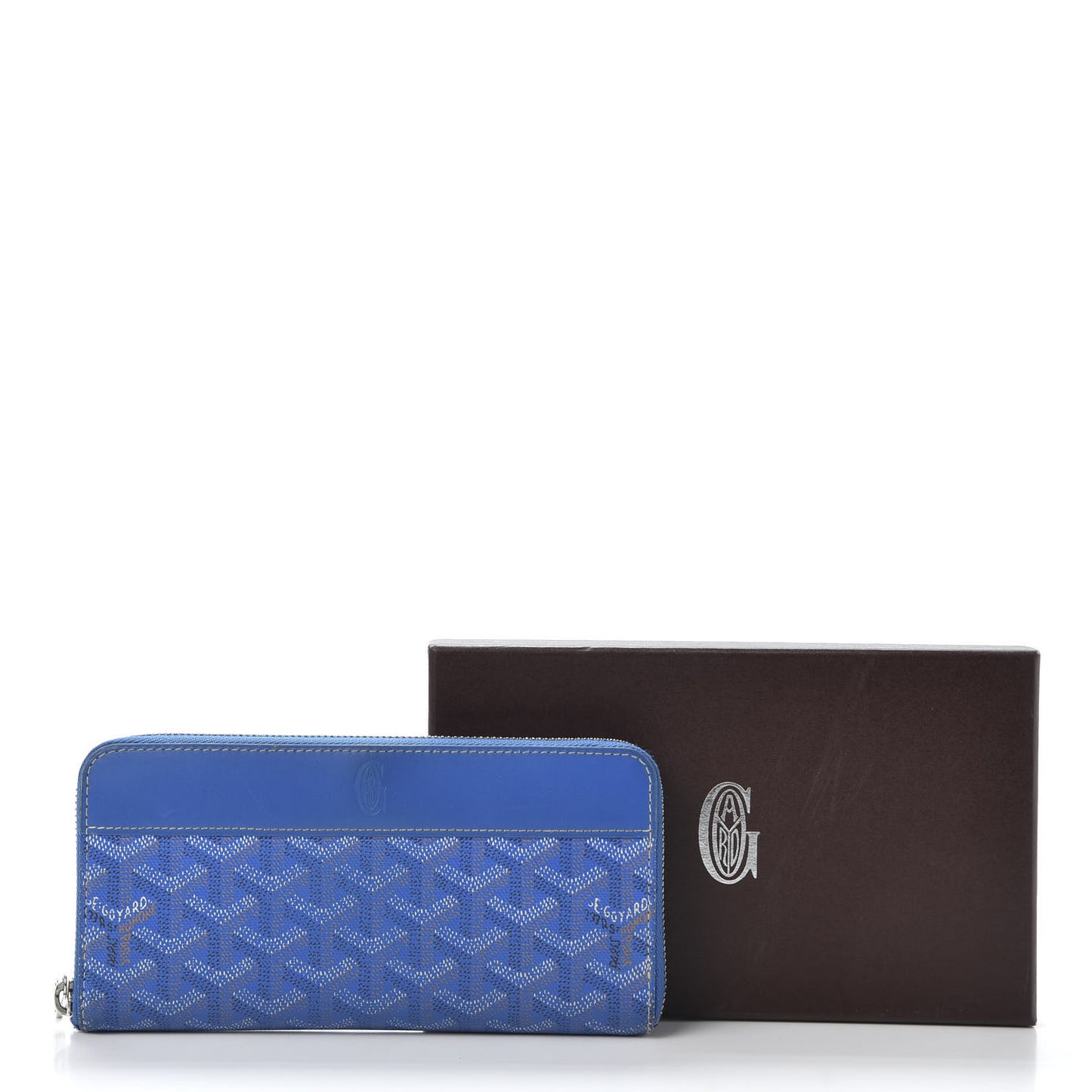 Goyardine Matignon Zip Around GM Wallet Blue