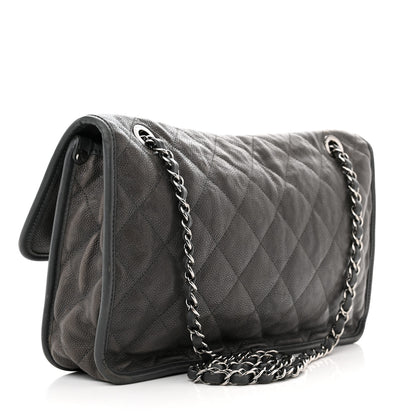 Chanel Caviar Quilted Large French Riviera Flap Dark Grey 3 of 13