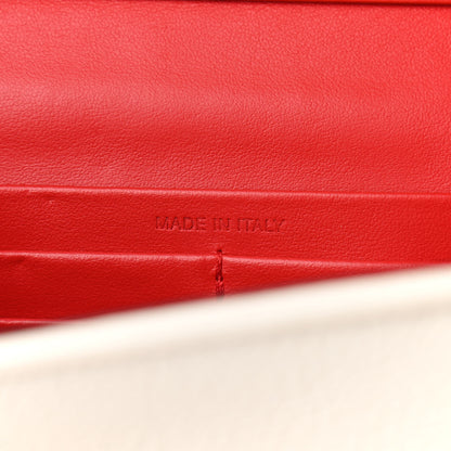 Christian Louboutin Calfskin Studded Flap Carasky Clutch White 7 of 10