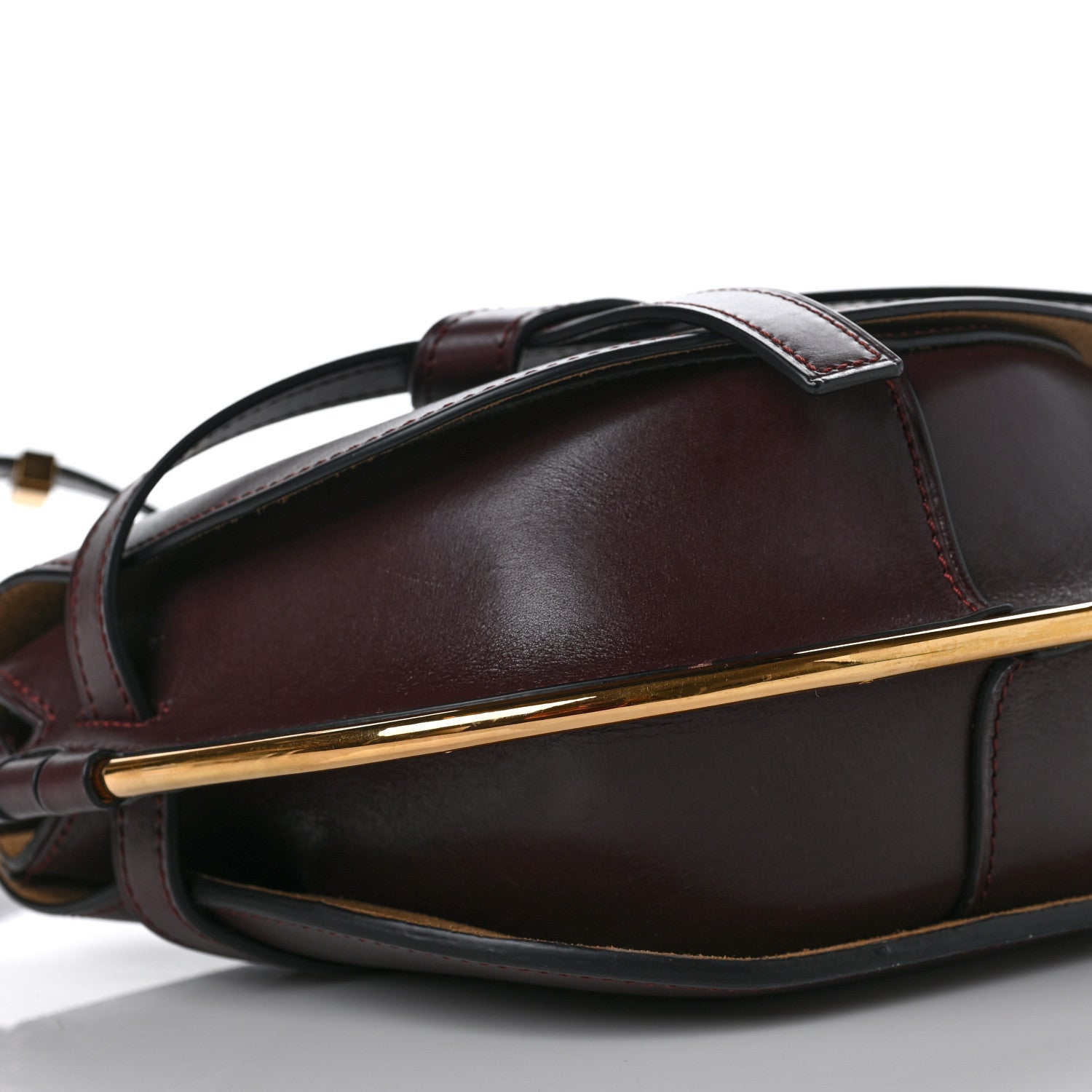 Loewe Calfskin Small Metal Gate Crossbody Bag Oxblood 7 of 12