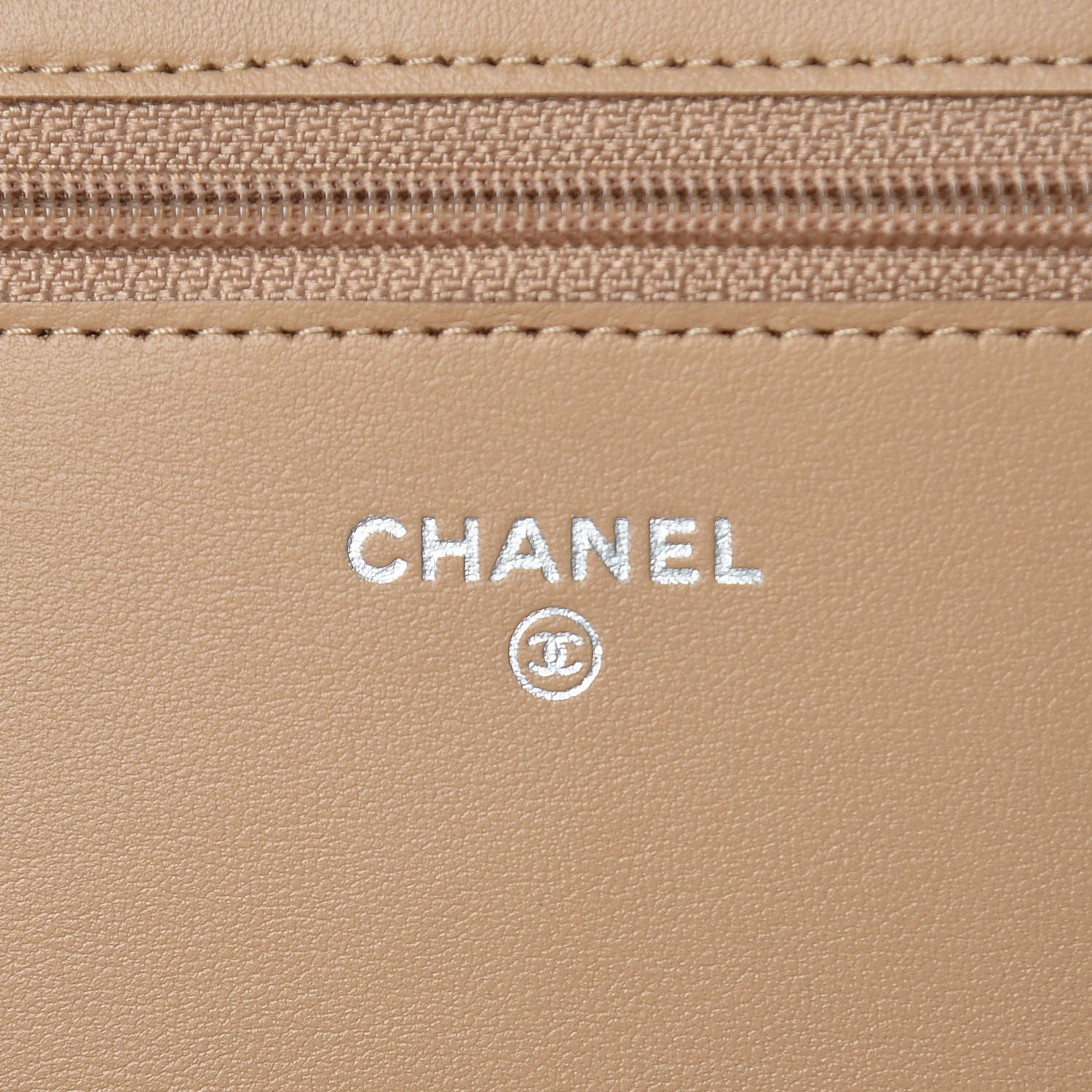 Chanel Caviar Quilted Boy Wallet On Chain WOC Beige 6 of 11