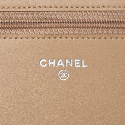 Chanel Caviar Quilted Boy Wallet On Chain WOC Beige 6 of 11