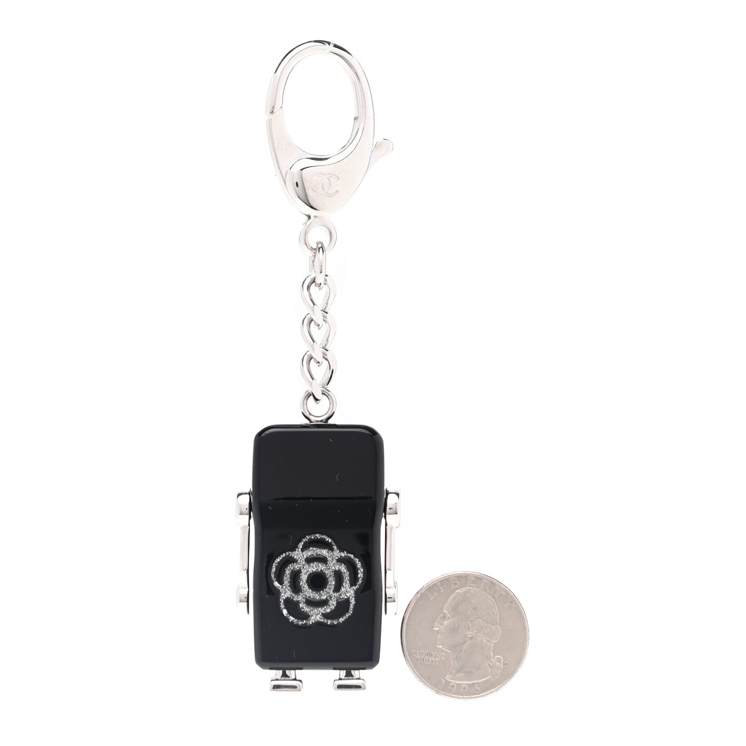 Chanel Resin Crystal CC Robot Bag Charm Black 2 of 4