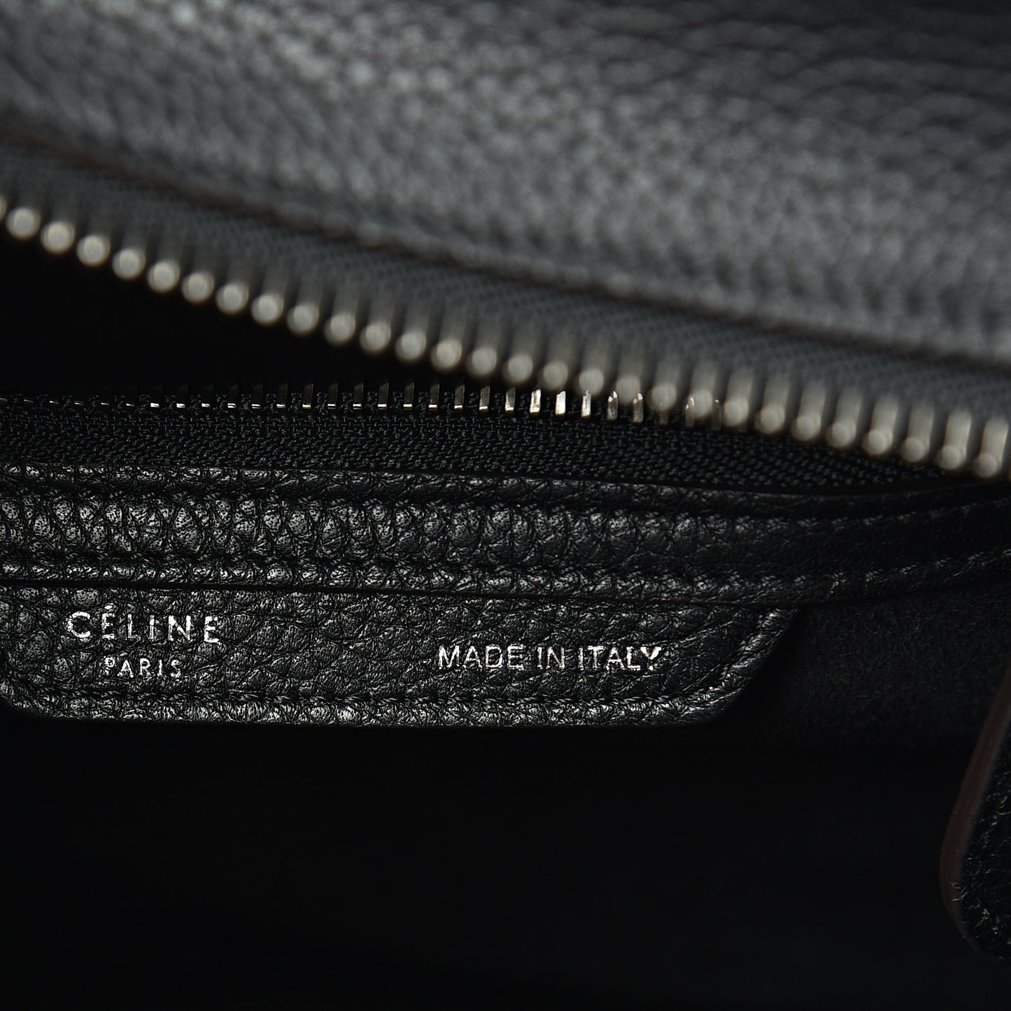 Drummed Calfskin Micro Luggage Black
