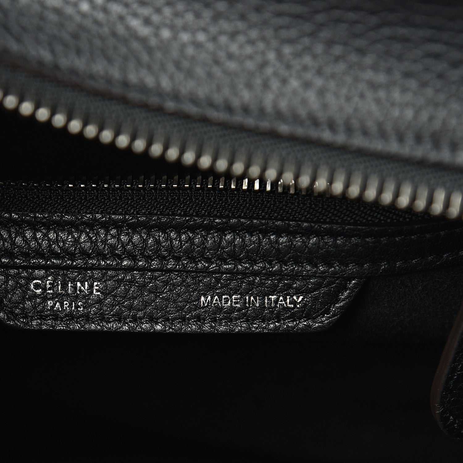 Celine Drummed Calfskin Micro Luggage Black 5 of 12