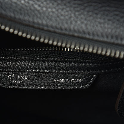 Celine Drummed Calfskin Micro Luggage Black 5 of 12