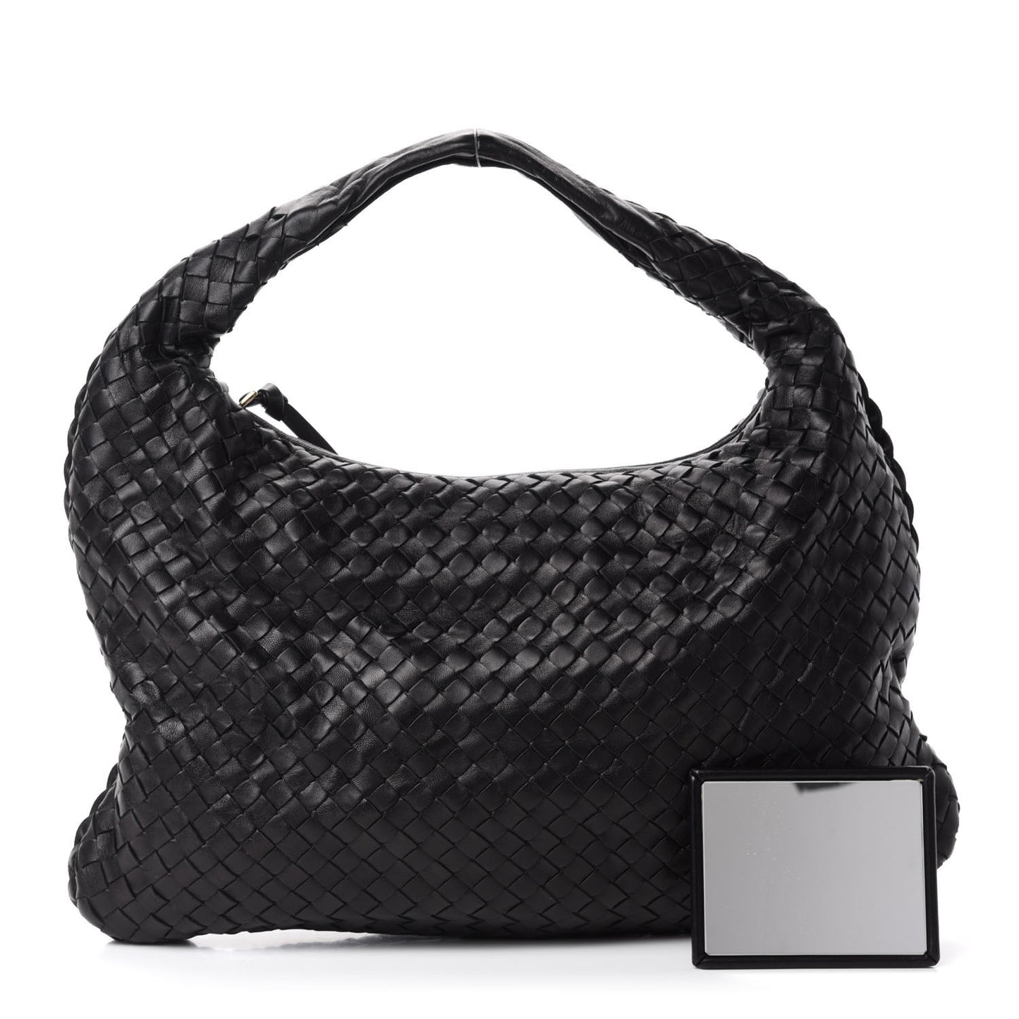 Nappa Intrecciato Medium Veneta Hobo Black