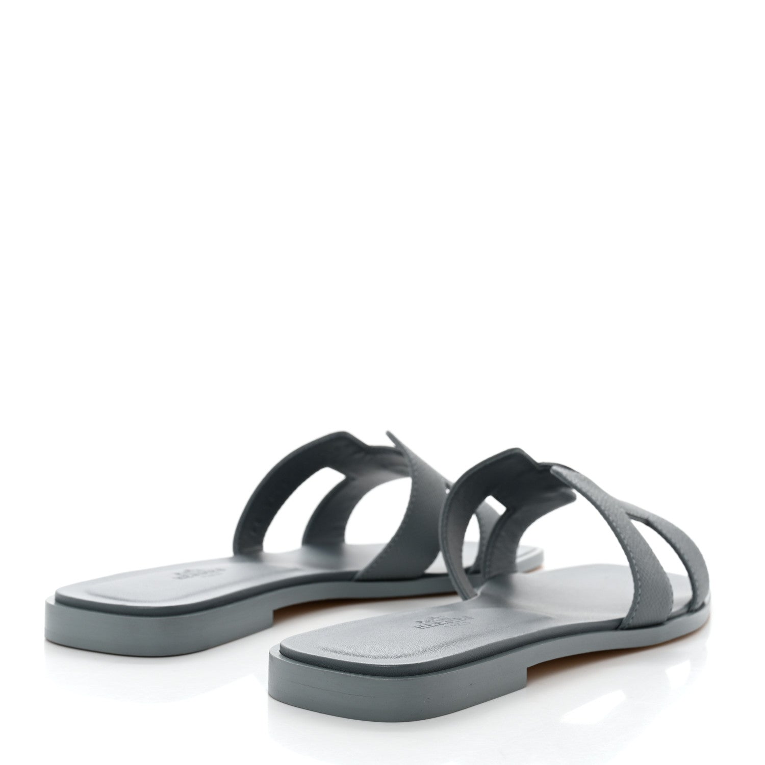 Hermes Epsom Oran Sandals 37.5 Gris Antarctique 4 of 9