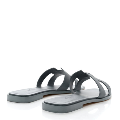 Hermes Epsom Oran Sandals 37.5 Gris Antarctique 4 of 9