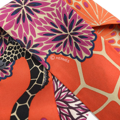 Hermes Silk The Three Graces Twilly Vermillion Fuchsia 3 of 4