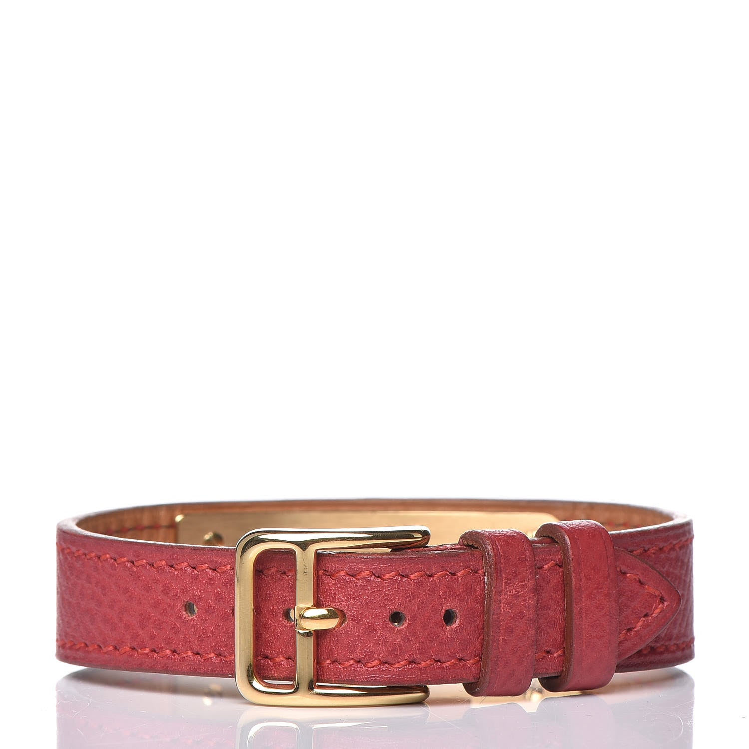Hermes Stainless Steel Courchevel 20mm Kelly Cadena Quartz Watch Rouge 4 of 7